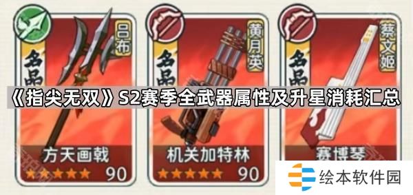 指尖無雙S2全武器屬性及升星消耗一覽-S2賽季全武器屬性及升星消耗匯總